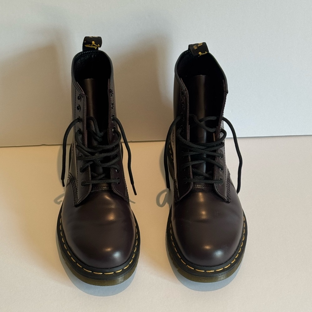 Dr. Martens 8-Eye Lace-Up Boots in Black Cherry